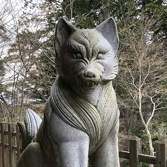 wold statue at Musashi Mitake Jinja in Tokyo