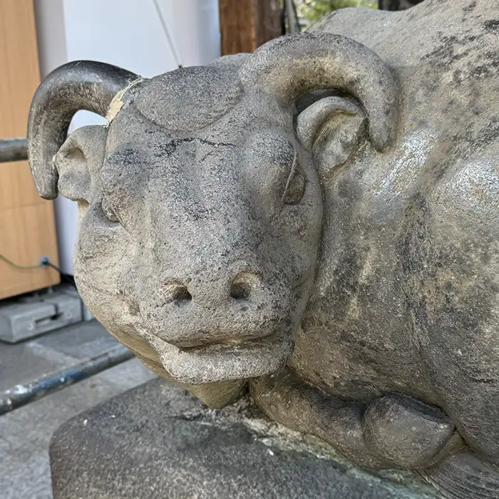 Ox Statue at Yushima Tenjin in Tokyo